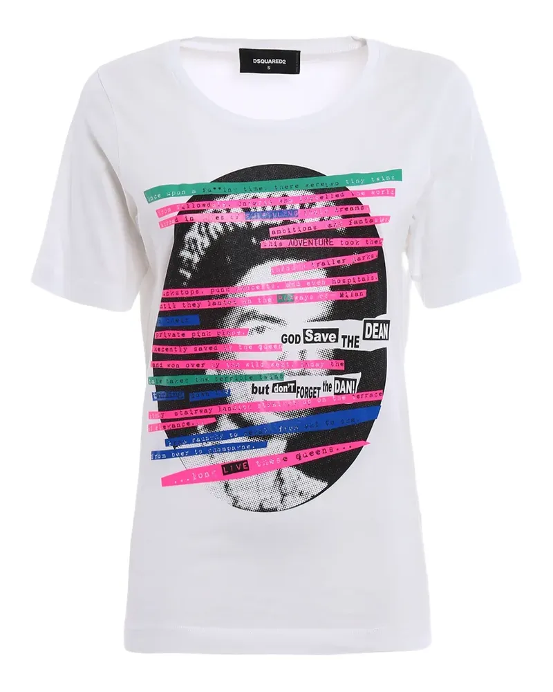 Dsquared2 graphic-print cotton T-shirt - Weiß Weiß