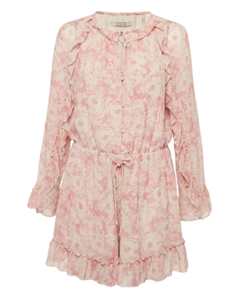 AllSaints Playsuit mit Blumen-Print - Rosa Rosa