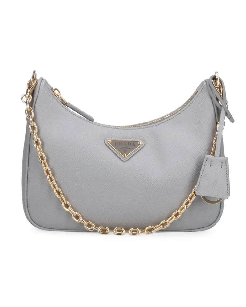 Prada Re-Edition mini Saffiano leather bag - Grau Grau