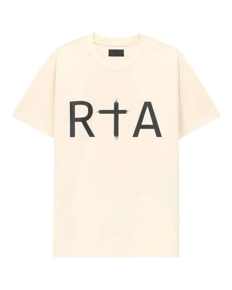 RTA Liam T-Shirt mit Logo - Nude Nude