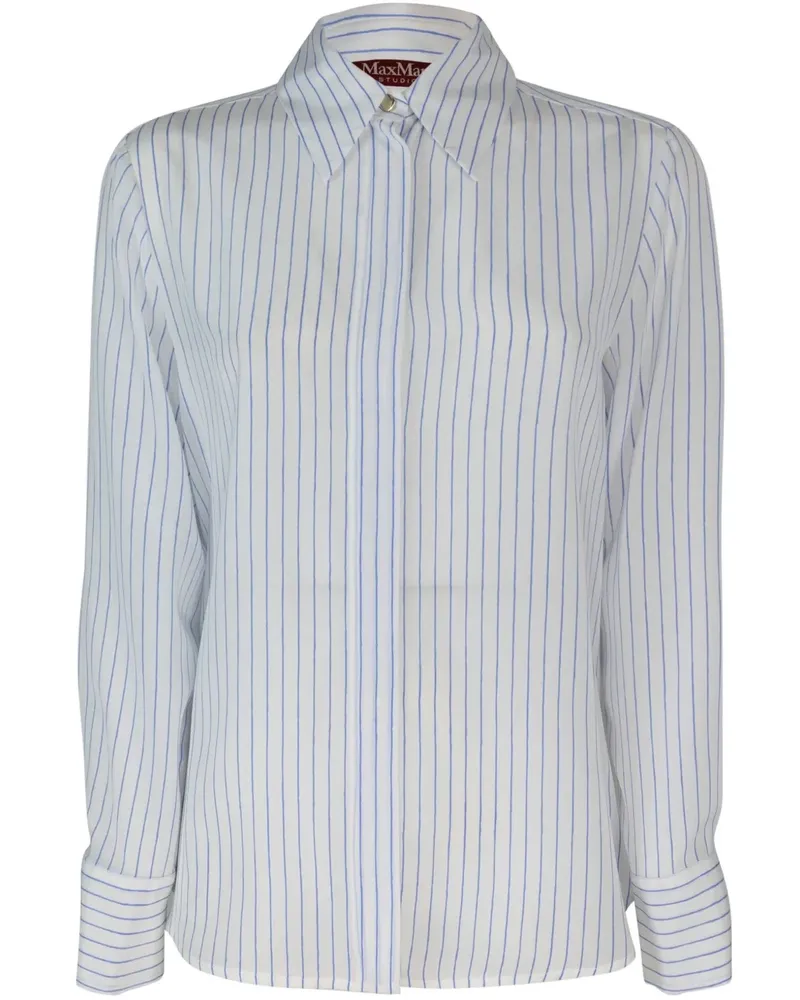 Max Mara Lama Hemd - Weiß Weiß
