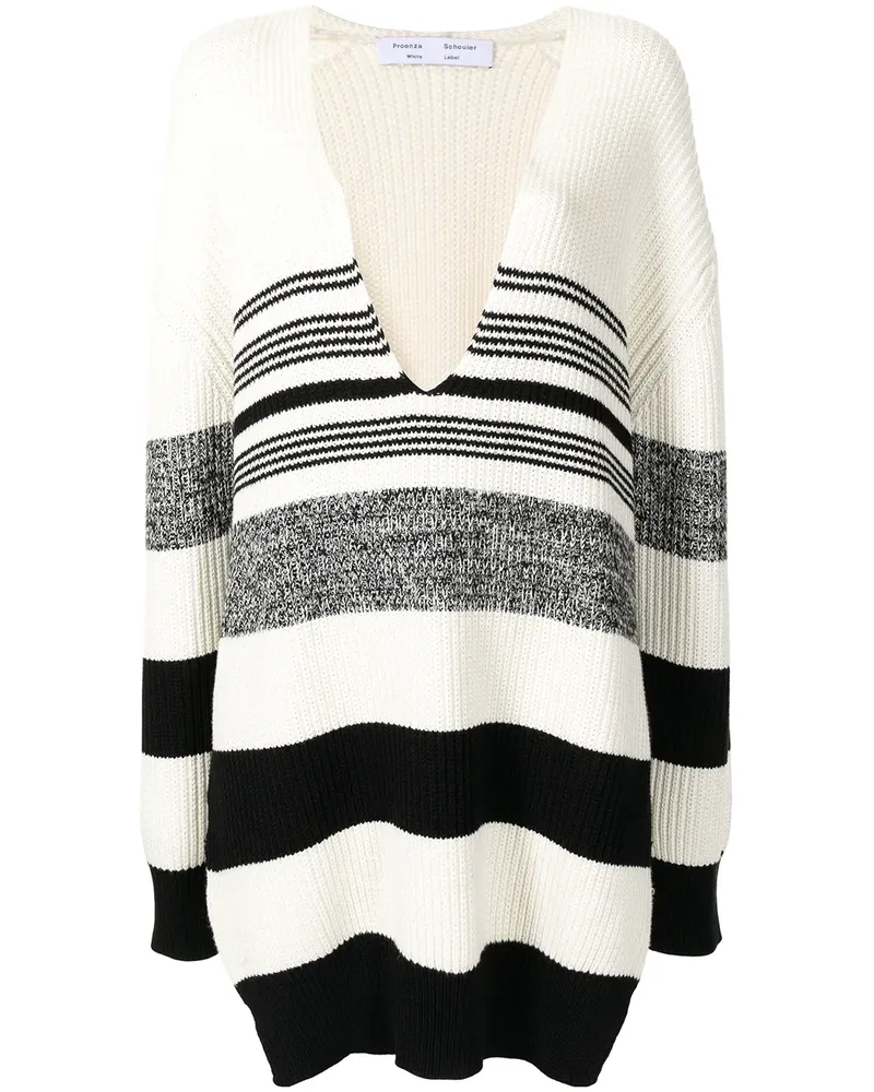 Proenza Schouler Gestreifter Pullover - Weiß Weiß