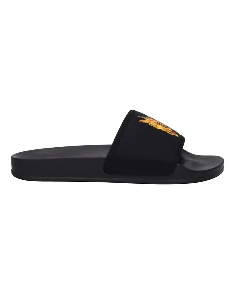 Palm Angels embroidered-logo slides - Schwarz Schwarz