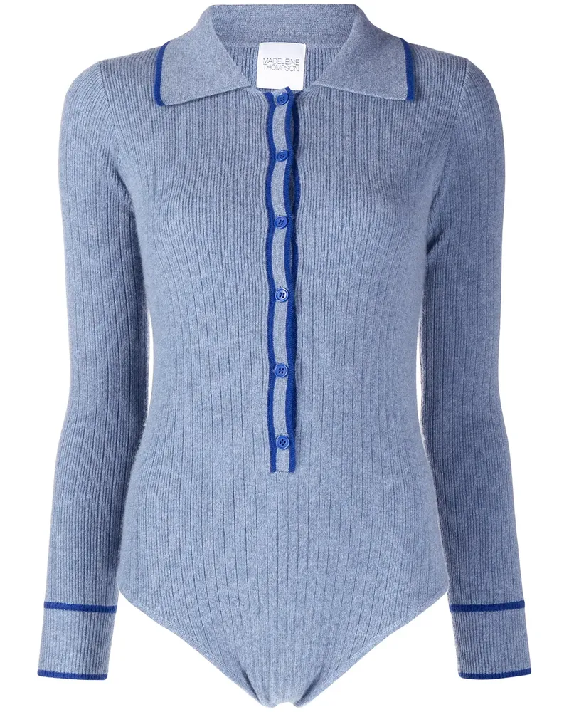 Madeleine Thompson Gestrickter Body - Blau Blau