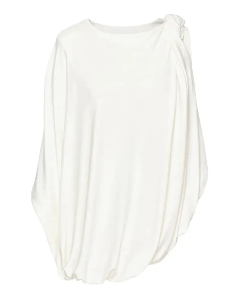 Alexander Wang draped knot-detail asymmetric top - Weiß Weiß