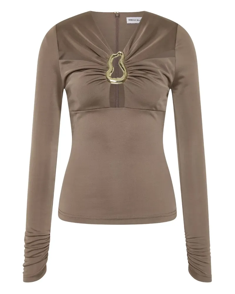 Rebecca Vallance Bluse mit Schlüssellochausschnitt - Braun Braun