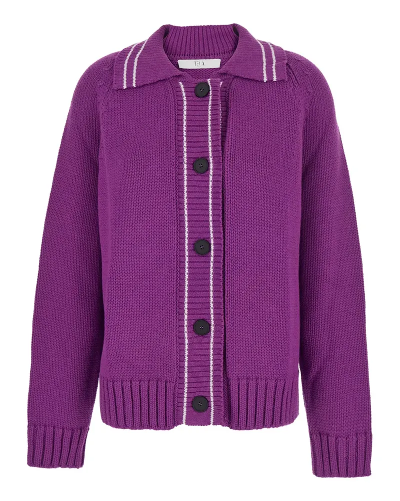 TELA button-fastening long-sleeve cardigan - Violett Violett