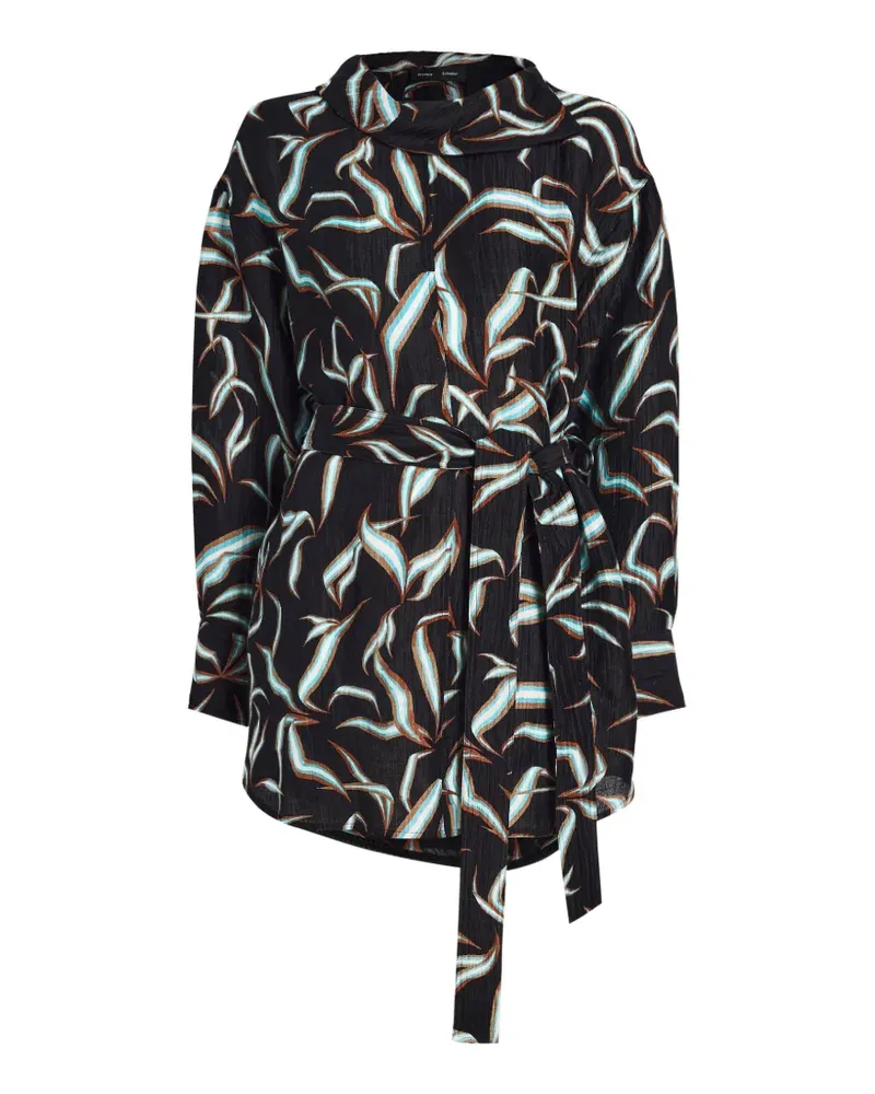 Proenza Schouler Lalia Minikleid mit Print - Schwarz Schwarz
