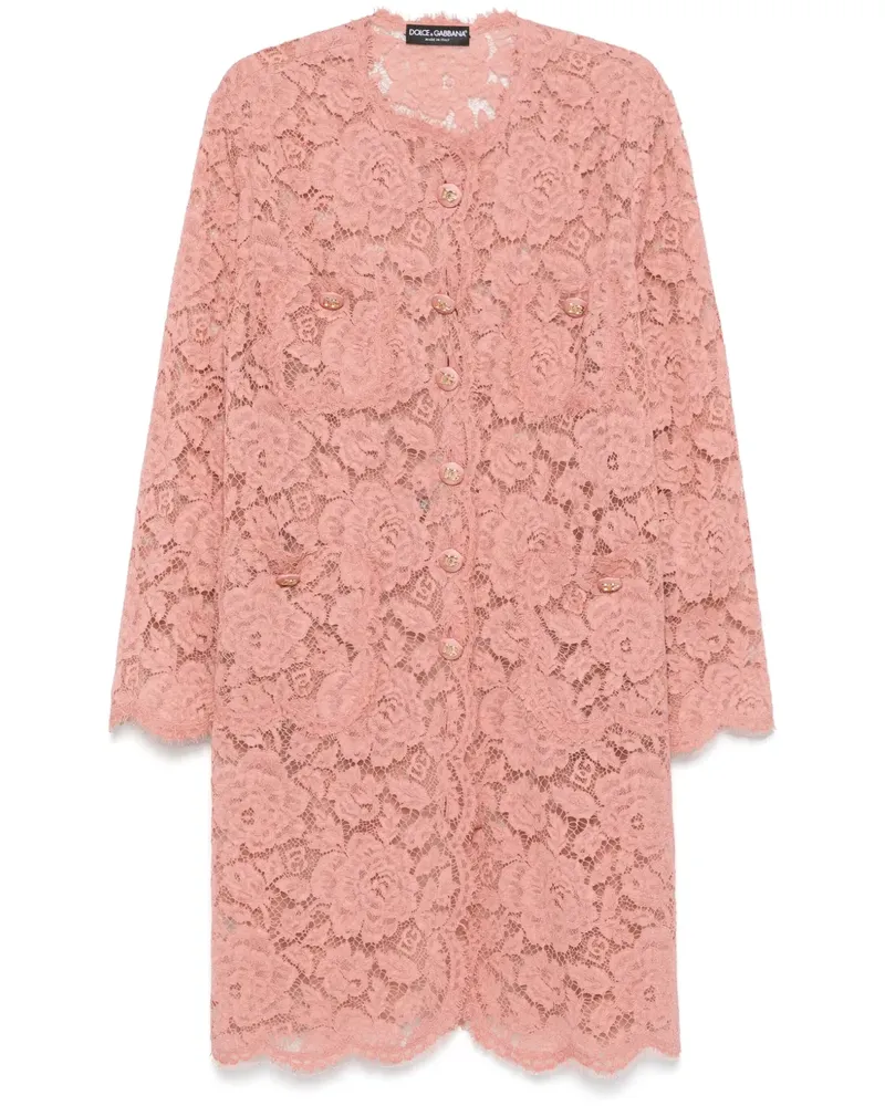 Dolce & Gabbana Mantel aus Spitze - Rosa Rosa