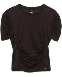 Pinko ruched-detailing T-shirt Braun