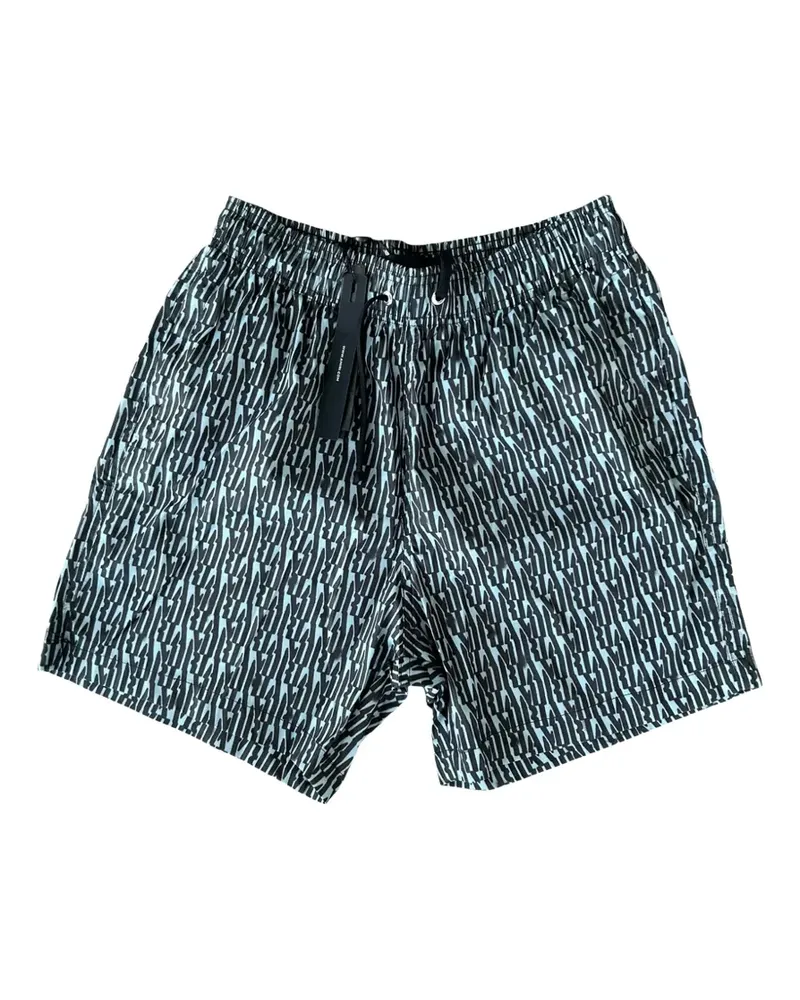 Amiri logo-print swim shorts - Schwarz Schwarz
