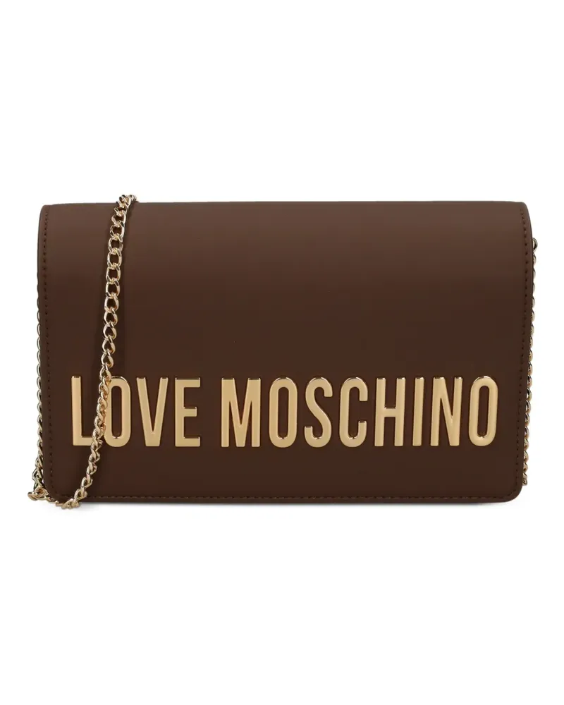 Moschino Umhängetasche mit Logo - Braun Braun