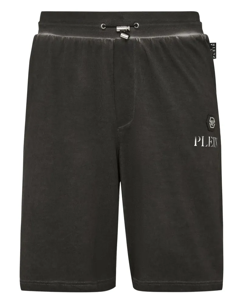 Philipp Plein Basic Plein Old Shorts in Batik-Optik - Schwarz Schwarz