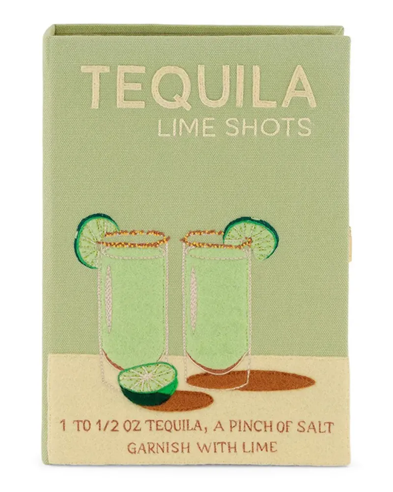 Olympia Le-Tan Bestickte Tequila Clutch - Grün Grün