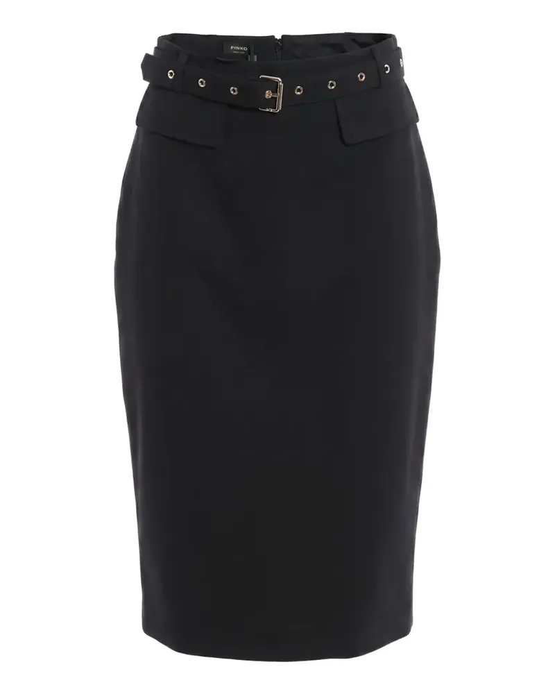 Pinko Gazania belted front-slit midi skirt - Schwarz Schwarz