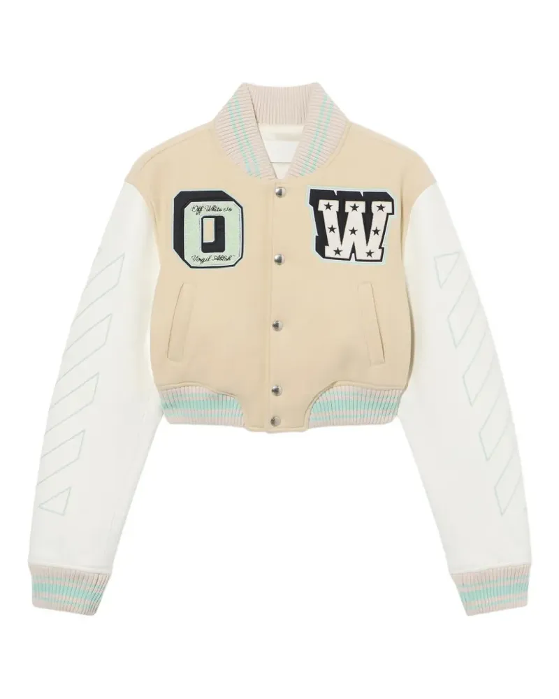 OFF-WHITE Graffiti Collegejacke - Nude Nude