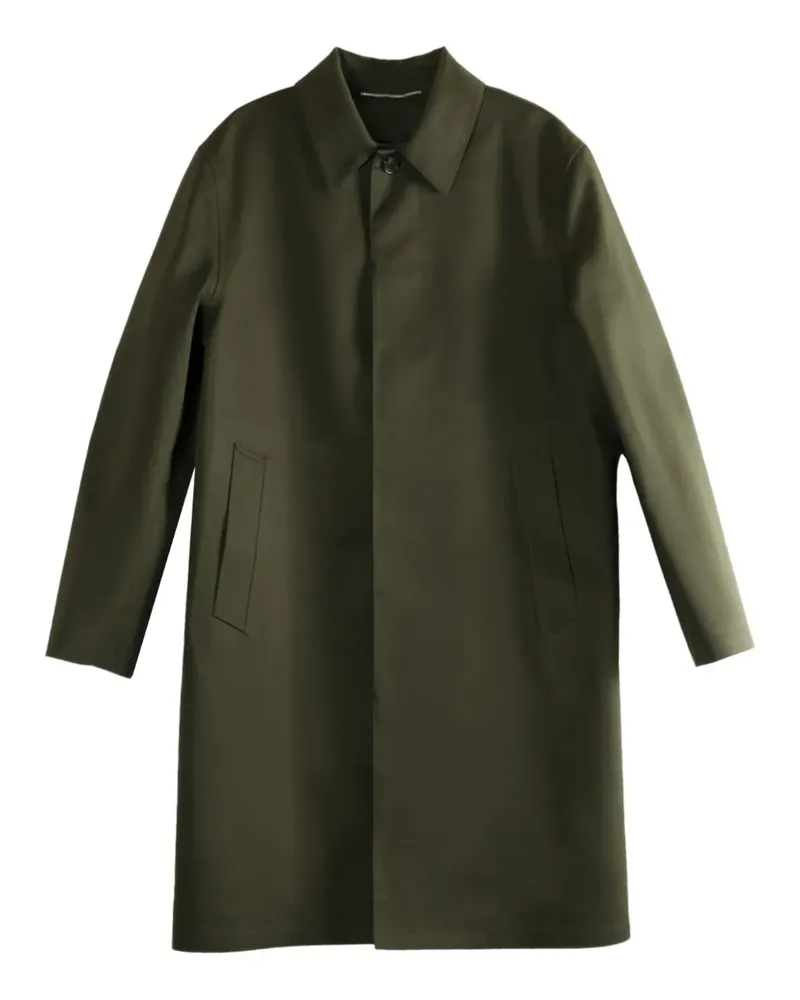 Saint Laurent buttoned flap-pocket coat - Grün Grün