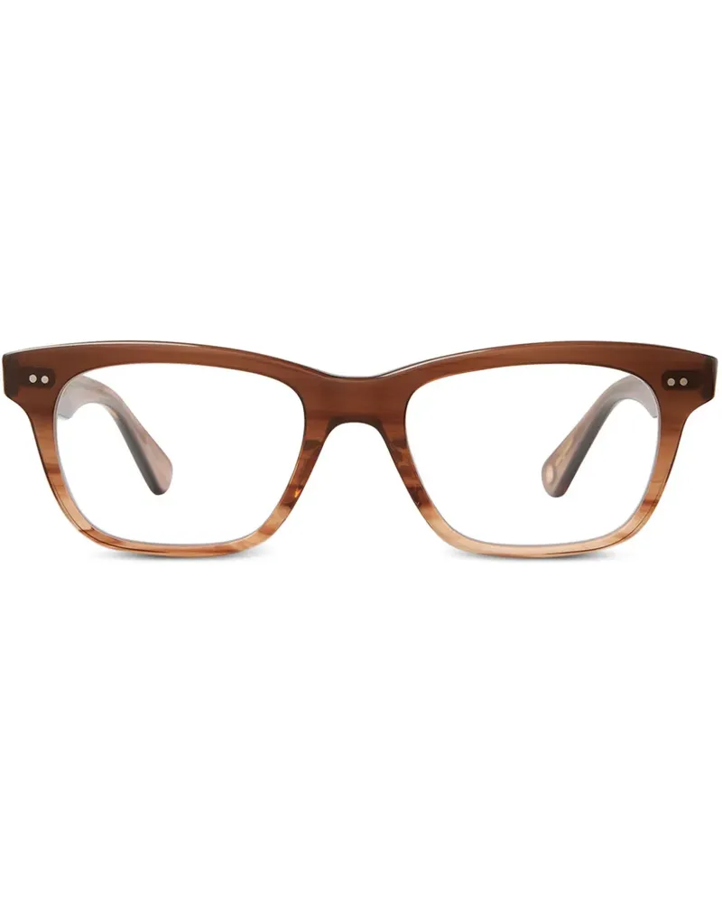 Garrett Leight Brille mit eckigem Gestell - Braun Braun