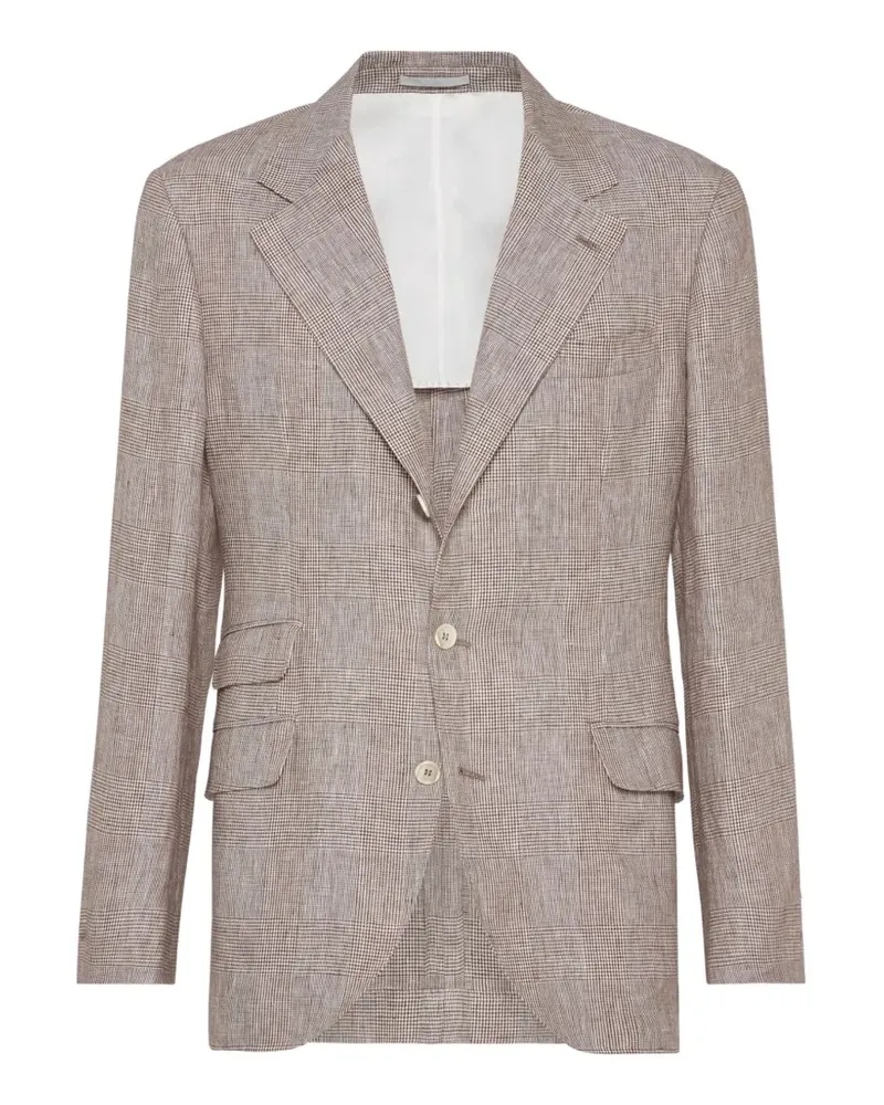 Brunello Cucinelli check-pattern blazer - Braun Braun