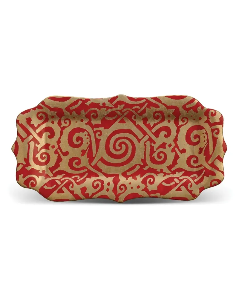 L’OBJET Fortuny Maori Teller (41cm x 20cm) - Rot Rot