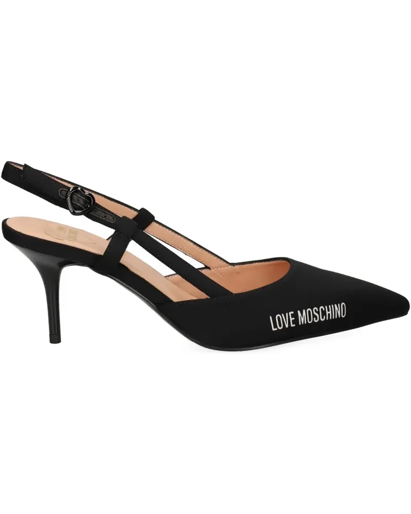 Moschino slingback pointed-toe pumps - Schwarz Schwarz