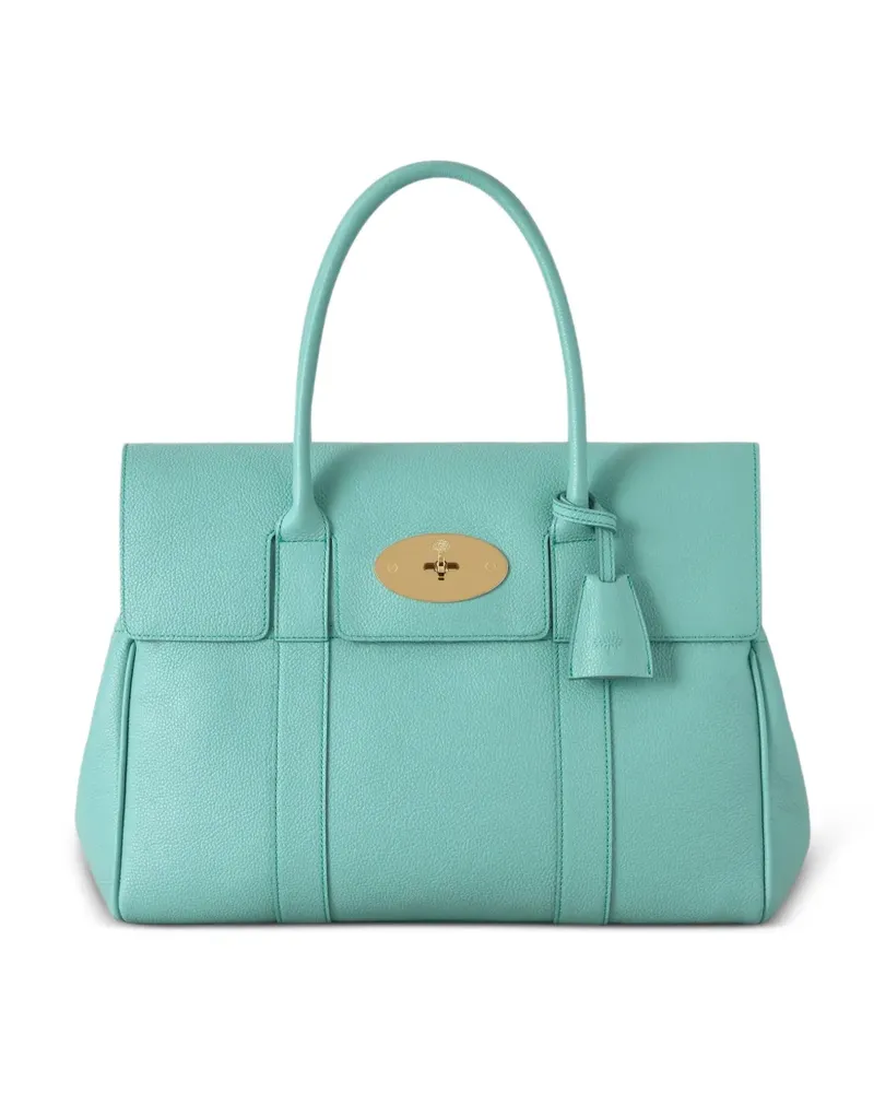 Mulberry Bayswater grained leather tote bag - Blau Blau