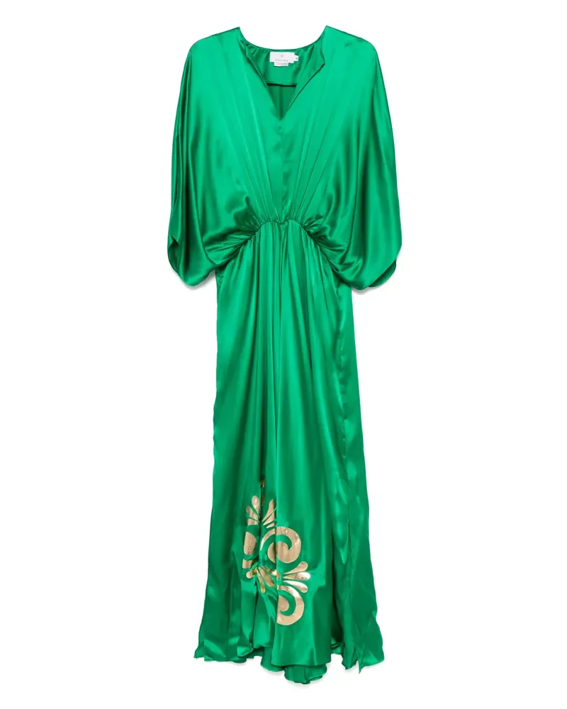THEMIS Z Iris Maxikleid aus Seide - Grün Grün