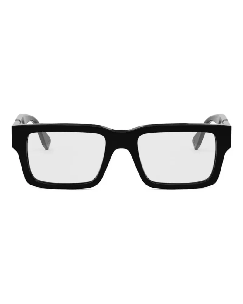 Fendi Brille mit eckigem Gestell - Schwarz Schwarz