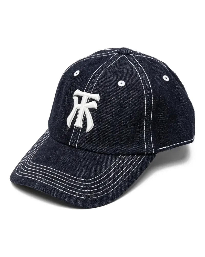 AMBUSH logo-embroidered contrast-stitching baseball cap - Blau Blau