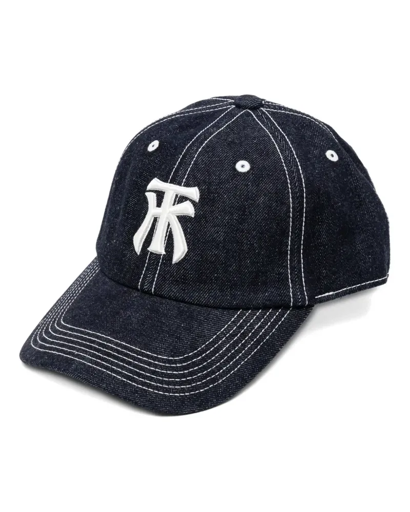 AMBUSH logo-embroidered contrast-stitching baseball cap - Blau Blau