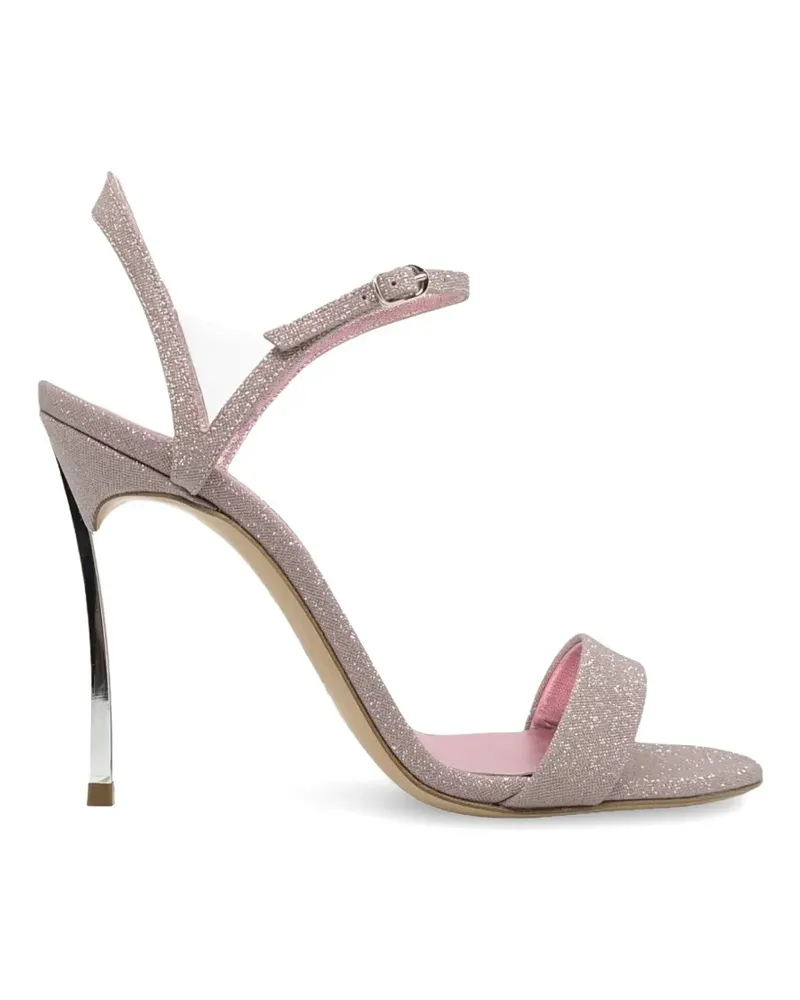 Casadei Blade Sandalen mit Glitter-Absatz - Rosa Rosa