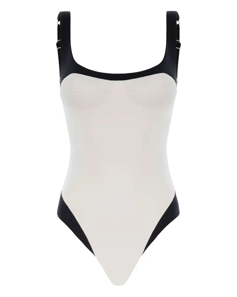 Noire Swimwear Adele Badeanzug - Weiß Weiß