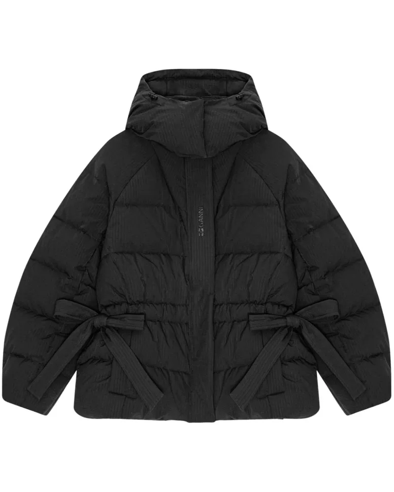 Ganni Gesteppte Oversized-Daunenjacke - Schwarz Schwarz