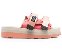 Moto VPO Pantoletten mit Plateau - Rosa