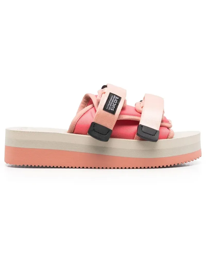 SUICOKE Moto VPO Pantoletten mit Plateau - Rosa Rosa