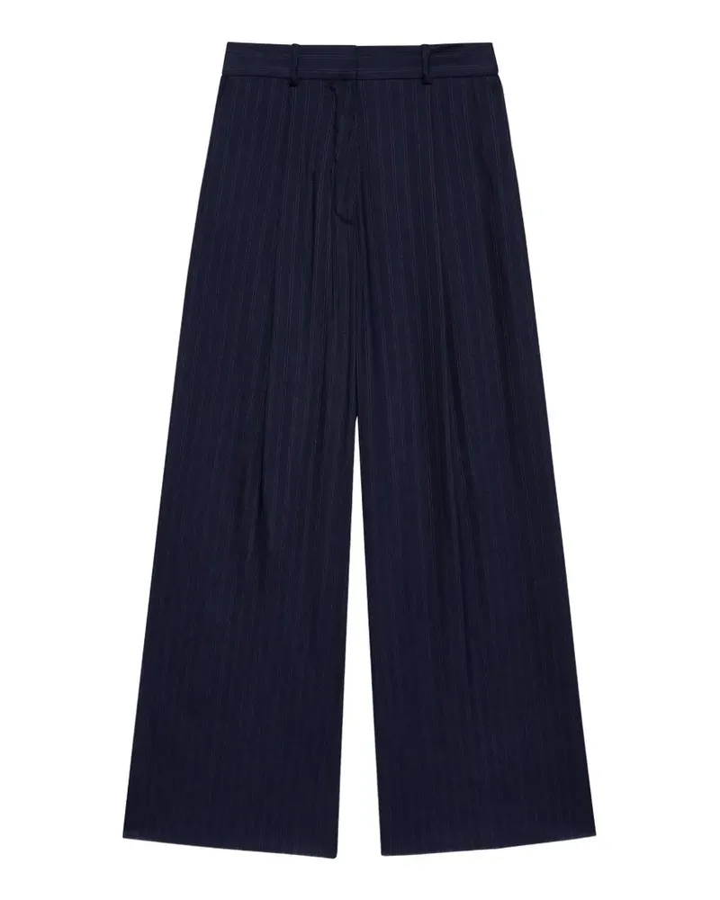 Anine Bing Paola Hose - marineblau mit Nadelstreifen Blau
