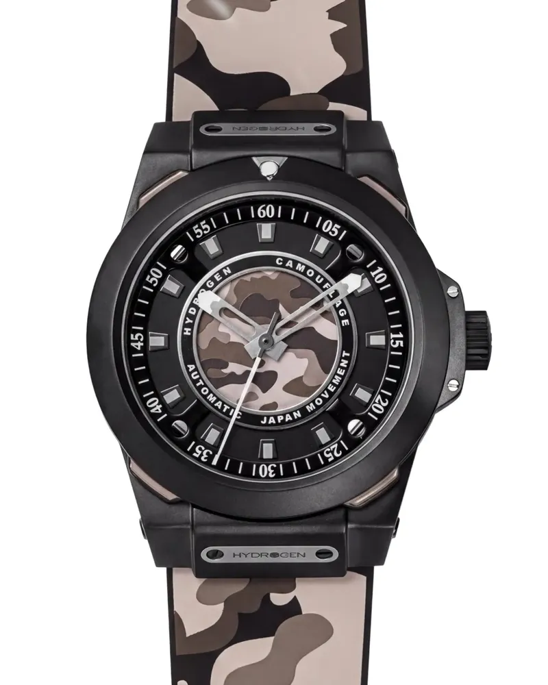 Hydrogen Sportivo Armbanduhr mit Camouflage-Print 42mm - Schwarz Schwarz