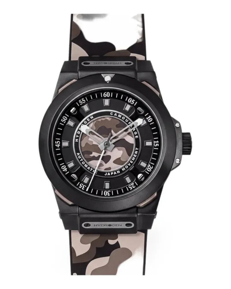 Hydrogen Sportivo Armbanduhr mit Camouflage-Print 42mm - Schwarz Schwarz