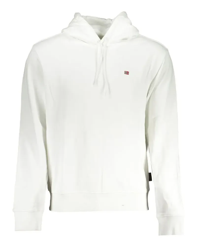 Napapijri logo-patch drawstring hoodie - Weiß Weiß