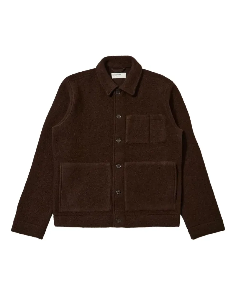 Universal Works Fleecejacke mit Knöpfen - Braun Braun