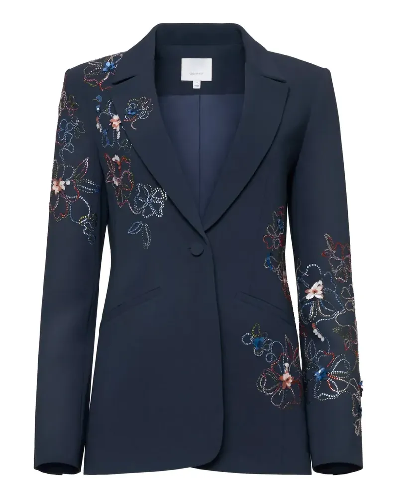 Cinq à Sept Karlie floral-detail blazer - Blau Blau