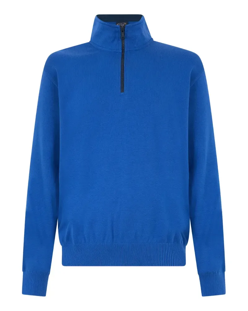Paul & Shark quarter-zip high-neck sweater - Blau Blau