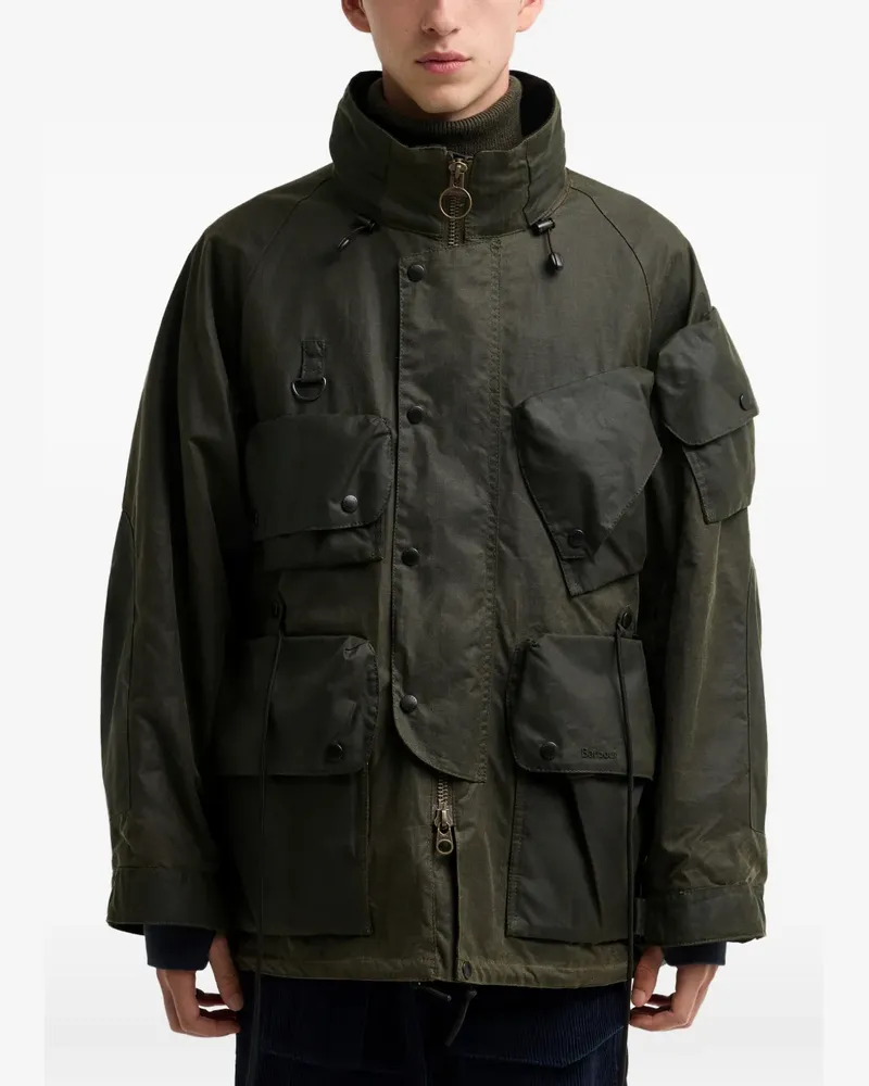 Barbour Kapuzenjacke mit aufgesetzten Taschen - Grün Grün