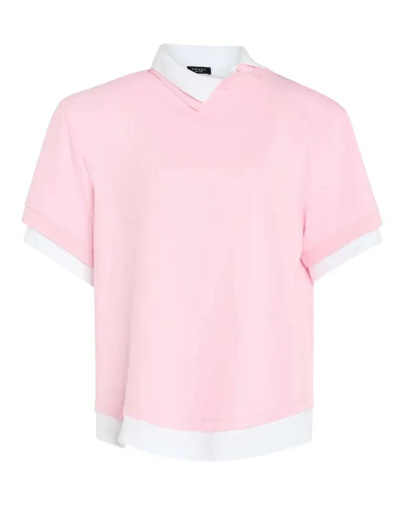 A.W.A.K.E. double-collar layered-effect top - Rosa Rosa