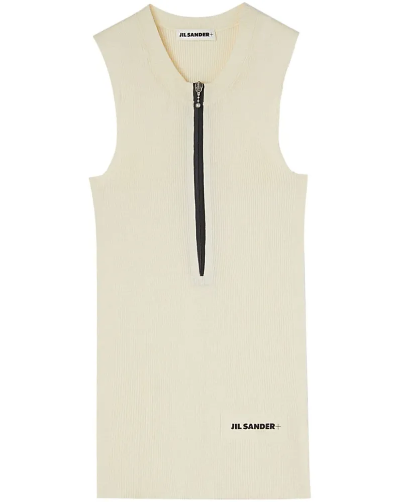 Jil Sander Top mit Logo-Print - Weiß Weiß