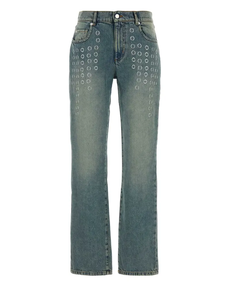 GIMAGUAS Emily Jeans mit Ösenstickerei - Blau Blau