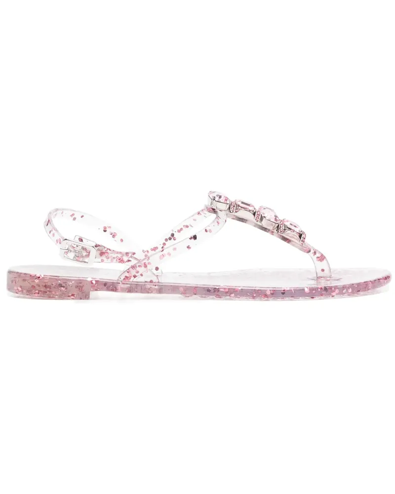 Casadei Jelly-Sandalen mit Kristallen - Rosa Rosa