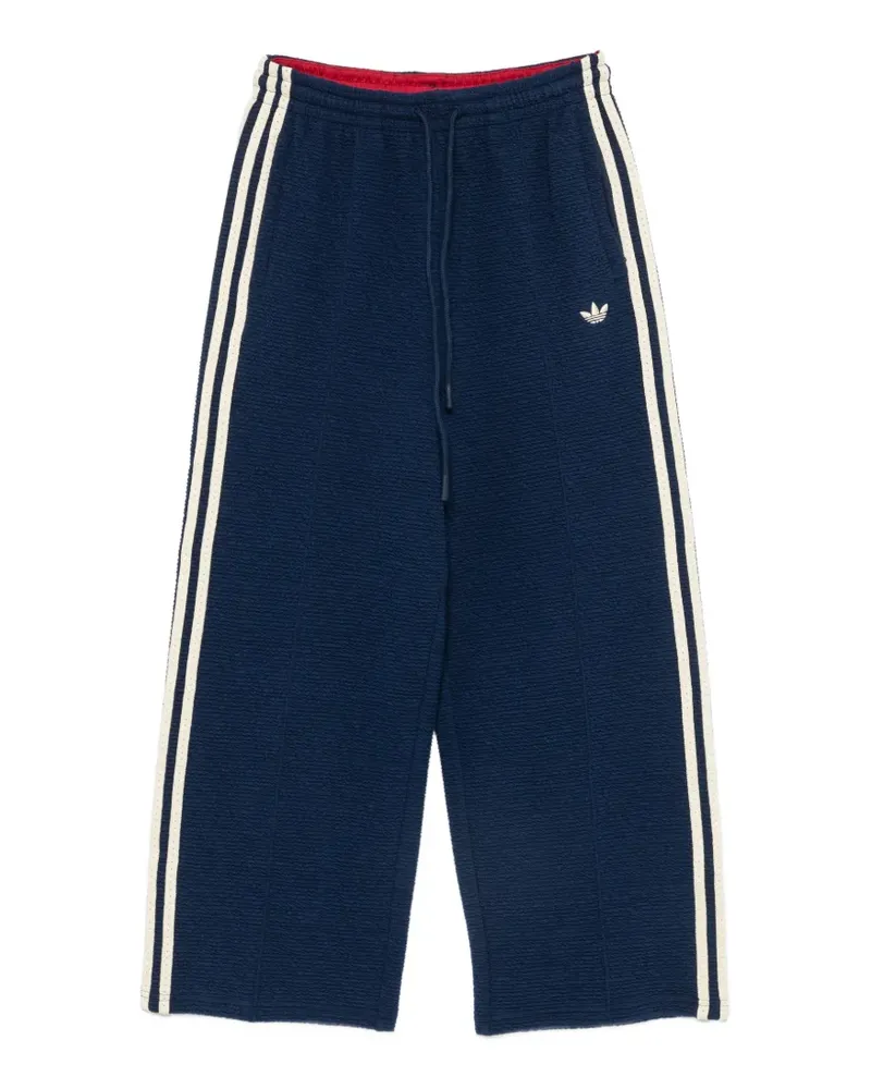 adidas Jogginghose aus Seersucker mit Seitenstreifen - Blau Blau
