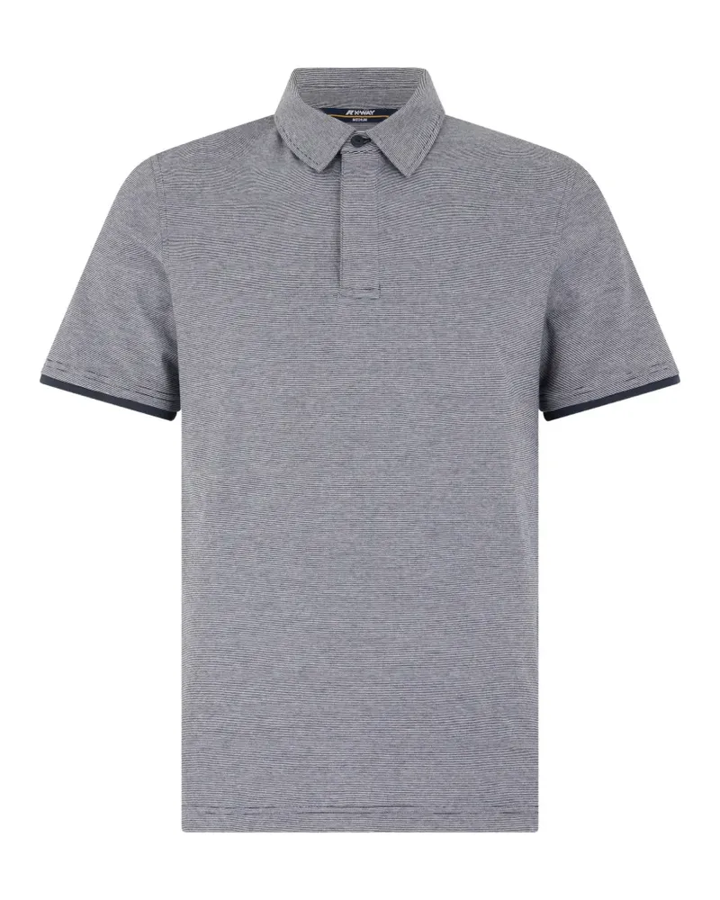 K-Way striped short-sleeve polo shirt - Grau Grau