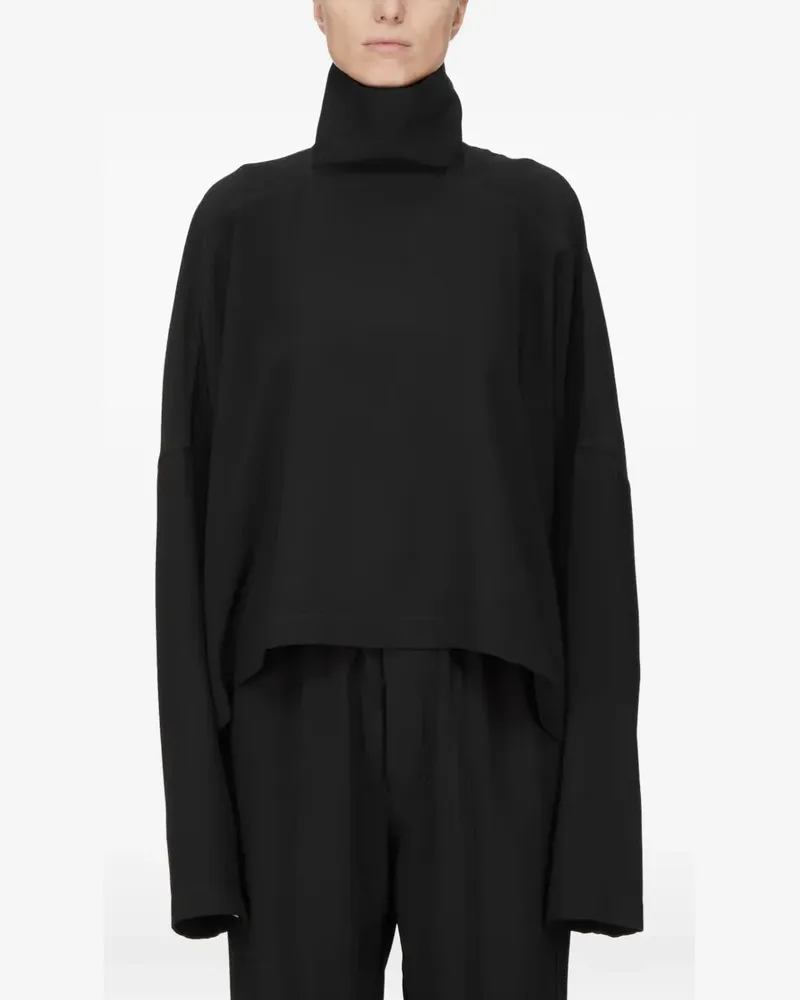 Rick Owens Jumbo high-neck oversized top - Schwarz Schwarz